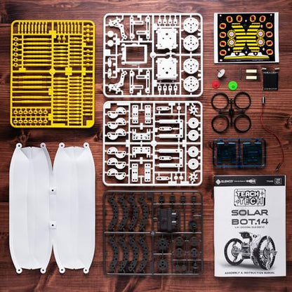 TEACH TECH SolarBot.14 STEM Solar Robot Building Kit, Ages 10+