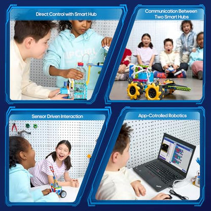 Coding Robot Kit, 10-in-1 BBC Micro:bit Robotics Invertor Kit, Educational Stem Robot Building Kit with APP Control Learn to MakeCode, MicroPython, and Scratch for Age 9+ Girls Boys - style: micro bit