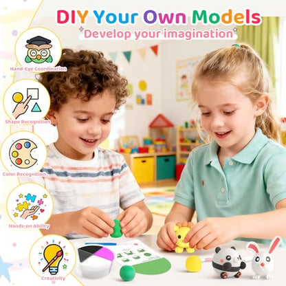 Air Dry Clay Kit for Kids 3+, 10PC Modeling Clay Animal Blind Box Craft