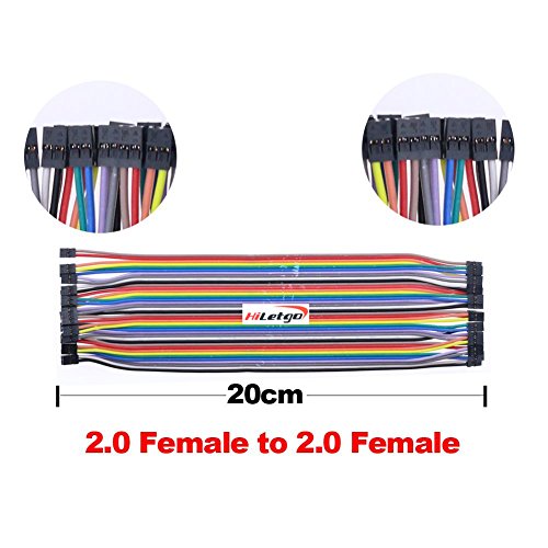 HiLetgo 200pcs Breadboard Jumper Wires - Dupont Wire Male & Female, 2.54mm & 2.0mm, 20cm Assortment Kit for Arduino DIY (Pack of 2) - size: Small (Pack of 2)