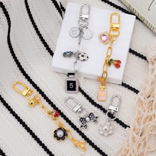 Hzopcw 30pcs Keychain Making Kits for Bag Charm, Gold & Silver - color: A-30pcs-Gold,Silver