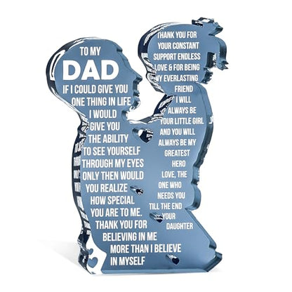 To My Dad – Best Dad Ever Gifts, Valentines Fathers Day Daddy Gifts from Daughter or Son, Golf Dog Bonus Father in Law Birthday Gift - color: ToMyDad01