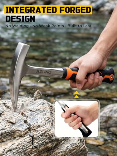 AZUNO 32 OZ Geology Rock Hammer Set, 2 Pack Forged Steel