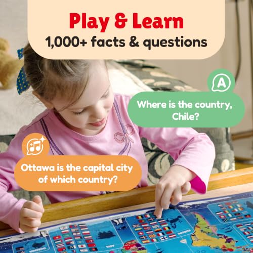 BEST LEARNING i-Poster My World - Interactive Talking World Map for Kids - style: World Map