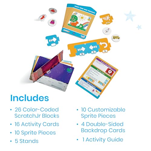 hand2mind ScratchJr Block-Based Coding Student Activity Set, Learn to Code, Computer Science and Programming for Kids, STEM Activities, STEM Classroom, Coding for Kids, Science Teacher Supplies - style: Student Activity Set