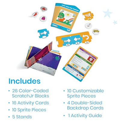 hand2mind ScratchJr Block-Based Coding Student Activity Set, Learn to Code, Computer Science and Programming for Kids, STEM Activities, STEM Classroom, Coding for Kids, Science Teacher Supplies - style: Student Activity Set