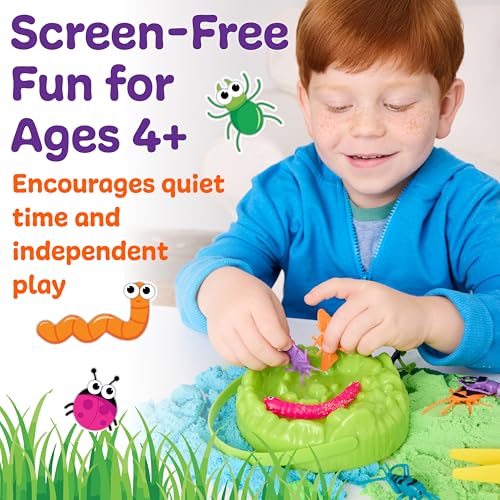 Creativity for Kids Sensory Adventure Neon Bugs Kit | Dig, Squish & Explore with Sensory Sand & Bug Toys | Scoop, Pinch & Play | Screen-Free Activity for Kids & Summer Activities (Ages 4+) - style: Bugs