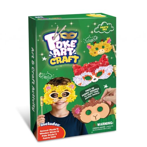 MZYTOZA Poke Art Kit for Kids Ages 4-8, Mess-Free Fabric Craft Set - color: Multicolor-Masks