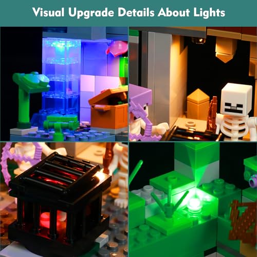 VONADO Led Light Kit Compatible with Lego 21189 Skeleton Dungeon, DIY Decor Lights for Lego Building Blocks
