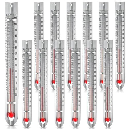 Tellegloww 12 Pcs V Shaped, Dual Scale Science Thermometers