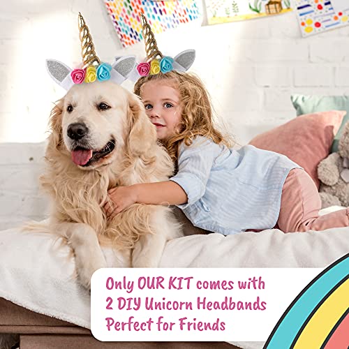 Unicorn Painting Kit for Girls - STEM Certified Unicorn Craft for Girls Ages 4-6 & up- Paint Your Own Arts and Crafts Includes 2 DIY Headbands & 8 Kids Painting Crafts for Fun Screen-Free Play - style: Unicorn Kit