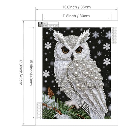SuuTang 5D Owl Diamond Art Pearl Painting Kits for Adults, 13.8X17.8 inch - color: OWL 002