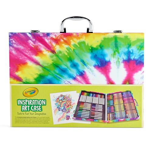 Crayola Inspiration Art Case Coloring Set - Tie-Dye (140ct), Art Supplies Set For Kids, Travel Drawing Kit, Gift for Girls & Boys, Ages 5+ [Amazon Exclusive]