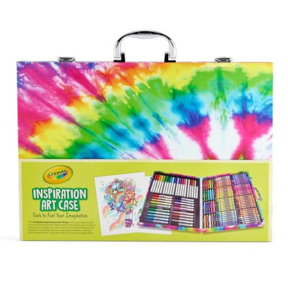 Crayola Inspiration Art Case Coloring Set - Tie-Dye (140ct), Art Supplies Set For Kids, Travel Drawing Kit, Gift for Girls & Boys, Ages 5+ [Amazon Exclusive]
