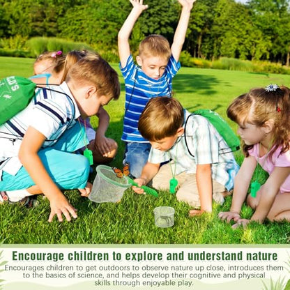 Silipull 48 Pcs Bug Catching Kit for Kid Bulk, Outdoor Explorer Kit, Green - color: Green