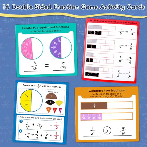Magnetic Fraction Tiles & Fraction Circles Set-Fraction Manipulatives