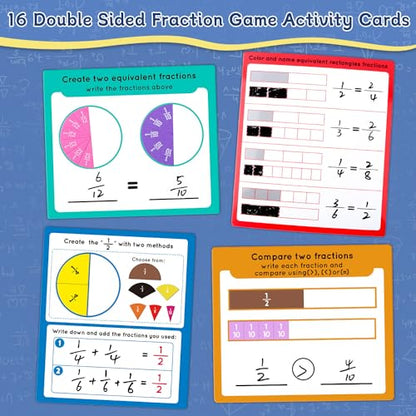 Magnetic Fraction Tiles & Fraction Circles Set-Fraction Manipulatives