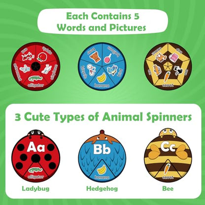 Kasfalci Alphabet Cards, Alphabet Learning Toys, ABC Learning for Toddlers, Letter Matching Game, Sight Words, Kindergarten Preschool Learning Activities, Montessori Educational Toy for Kids - style: Alphabet