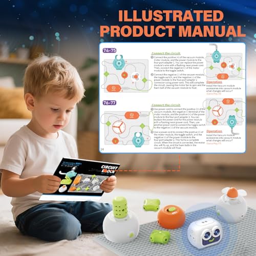 Science Kits for Kids, 448+ Projects Circuit Exploration Kits Educational Electronics Toys for Boys & Girls Hands-On Engineering Toy, Birthday, Halloween, Christmas Gift for Ages 5 6 7 8 9 10 11 12