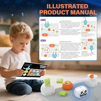 Science Kits for Kids, 448+ Projects Circuit Exploration Kits Educational Electronics Toys for Boys & Girls Hands-On Engineering Toy, Birthday, Halloween, Christmas Gift for Ages 5 6 7 8 9 10 11 12