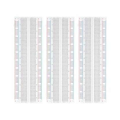 ELEGOO 3pcs Breadboard 830-Point Solderless Prototype PCB Board Kit - size: 3 PCS 830 Point