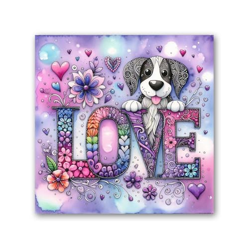 ICYANART Dog Diamond Painting Kits for Adults, Animal Diamond Art for Adult - color: Dog