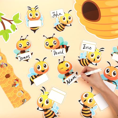 gisgfim Bee Bulletin Board Decoration Set Spring Summer Bee Sunflowers Borders Cutouts Decor for School Classroom Teacher Students Door Welcome Bulletin Board Craft Wall(Our Class is UN-BEE-LIEVABLE) - style: UN-BEE-LIEVABLE