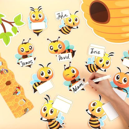 gisgfim Bee Bulletin Board Decoration Set Spring Summer Bee Sunflowers Borders Cutouts Decor for School Classroom Teacher Students Door Welcome Bulletin Board Craft Wall(Our Class is UN-BEE-LIEVABLE) - style: UN-BEE-LIEVABLE
