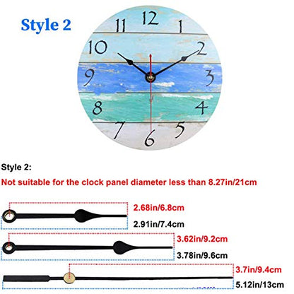 HILLHOME 3 Pair Hands Quartz Motor Wall Clock Movements Mechanism Battery Operated DIY Repair Parts Replacement, 4/5 Inch Maximum Dial Thickness, 1-1/5 Inch Total Shaft Length - color: Shaft Length 1-1/5 Inch