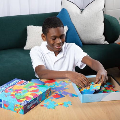 GeoPuzzle World Jigsaw Puzzles, 68 Pc Map Puzzle for Kids Ages 6 & Up - color: 1 Set-world