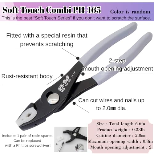 Igarashi IPS Soft-Jaw Pliers Set (PH-165 & SH-165S) Non-Marring Slip Joint Pliers for Delicate Work Made in Japan (Tsubame-Sanjo) with Microfiber Cloth