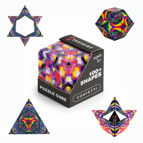 Shashibo DODECA Magnetic Puzzle Cube, Stress Relief Fidget Toy - color: Confetti, size: DODECA