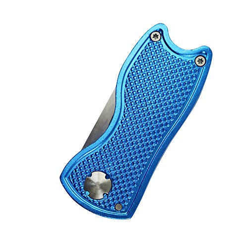 Foldable Golf Divot Repair Tool with Golf Ball Marker - color: Blue