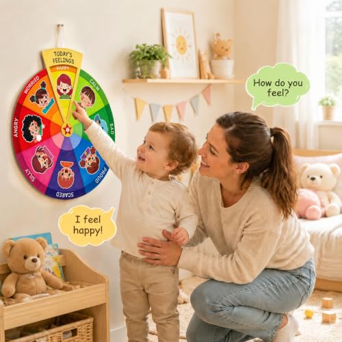 Feelings Emotion Wheel for Kids Feeling Emotions Chart for Toddlers - color: Emotion Multicolor