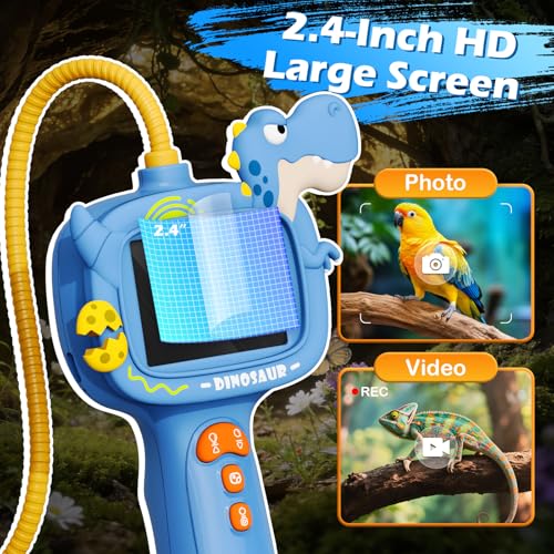 Kids Endoscope Borescope Toys, Snake Scope Camera with Light for Kids, Outdoor Exploration STEM Science Educational Toy Gifts for 4 5 6 7 8 9 10 Year Old Boys Girls