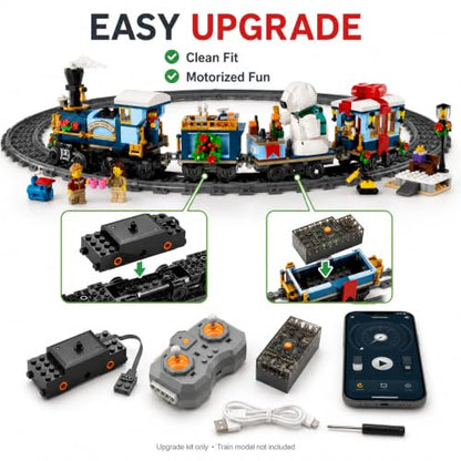 Remote Controller Motor Power Pack Compatible with Lego 10361 Holiday Express Train Model – with Battery – Upgrade Kit Only, Model Not Included
