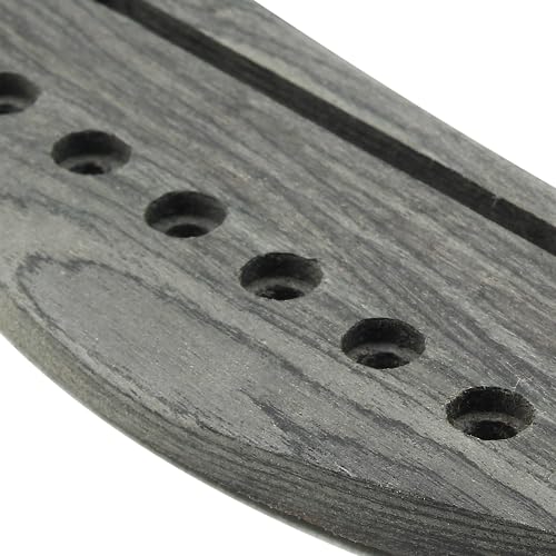 Bonsicoky 6 String Acoustic Guitar Rosewood Bridge Set, Black - color: Black, Style 2