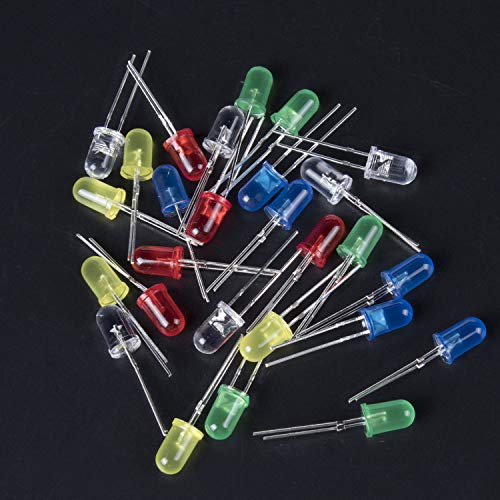 DiCUNO 5000pcs(5 Colors x1000pcs) 5mm LED Light Emitting Diode Assorted Kit