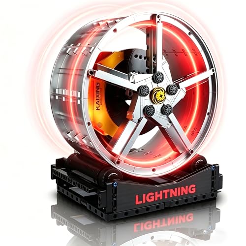 Motorized LED Race Car Wheel Hub Building Set 360°Rotate 578PCS Age 8+ - style: T2022