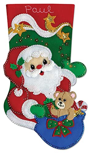Starlight Santa Felt Stocking Kit