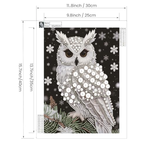 5D Diamond Art Pearl Painting Kits for Adults, DIY Owl Diamond Art Kits - color: OWL 003