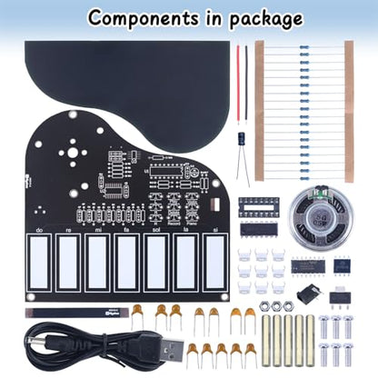 MIOYOOW 7-Key Electronic Piano Soldering Practice Kit for Teens & Students