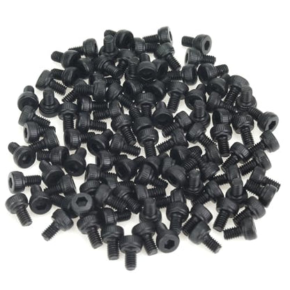 105 Pieces M2.5 x 4mm Socket Head Cap Screws, Thread Pitch 0.45mm, Sutemribor M2.5 Black Screws, 12.9 Grade Alloy Steel, Black Oxide Finish, Fully Threaded - size: M2.5 x 4mm, style: Socket Head