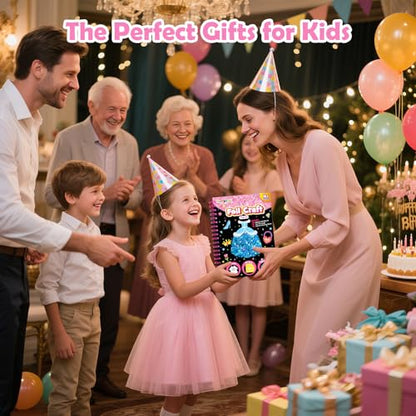 FUNNYB&G Foil Art Craft Kit for Kids, Sparkly Birthday Gift Toy for Girls - style: Dress