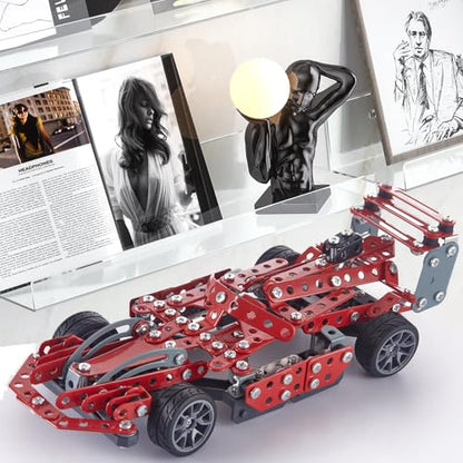 Building Kit Red Model Car Set - 287 PCS STEM Project Building Toys for Kids Ages 8-12, Assembly Building Vehicle for Boys 8 9 10 11 12-16 Years Old and Up Boys Girls Adults - style: Model Red Car