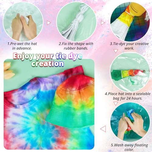 HTVRONT Tie Dye Kit for Large Groups, 16.9 oz Easy Squeeze Bottles - color: 6 Colors with 250ml Bottles