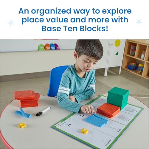 hand2mind Multicolored Base Ten Blocks Activity Set, 133 Pieces - style: Multicolored Plastic