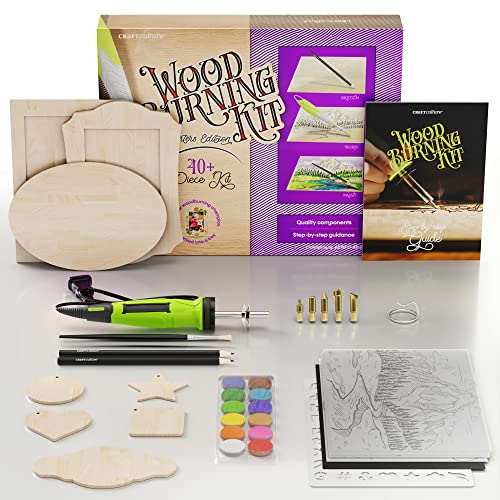 Craft Culture Beginners Wood Burning Kit for Kids, Teenage Boys & Girls - Easter Gifts for Boy & Girl - Craft Projects Birthday Gift Idea for Children Teen Woodburning DIY Hobby Kits Art Activities
