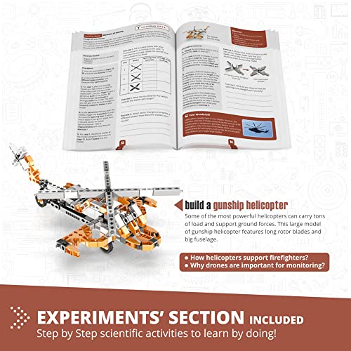 Engino: Discovering STEM - How Aircrafts Work: Technology of Machines - 10 Model Toy Vehicle Brick Building Set, Snap-Fit System, Experiment, Kids 9+ - style: How Aircrafts Work