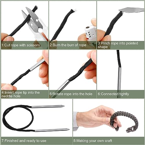 Ferraycle 12pcs Paracord FID Knotter Tools Set, Stainless Steel Army Green - style: Army Green